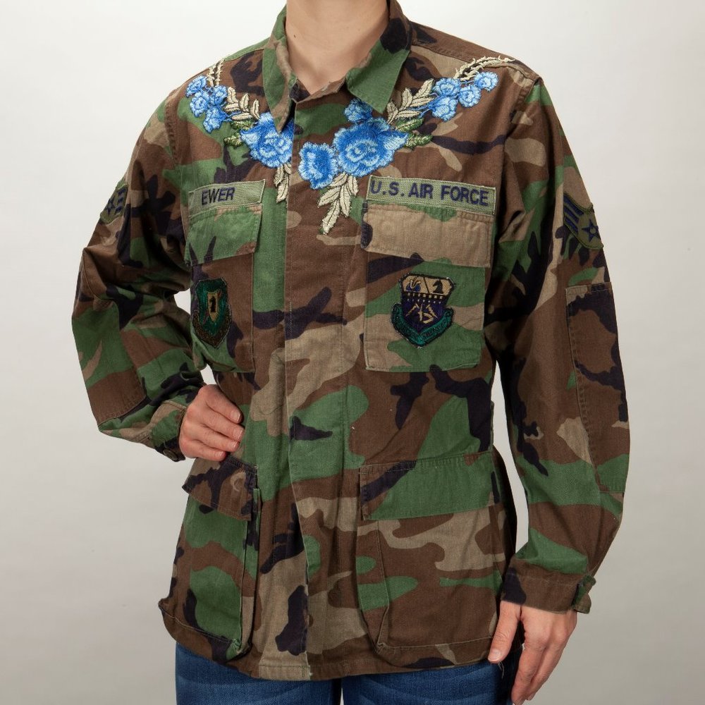 Oversized Military Jacket Custom Embroidery